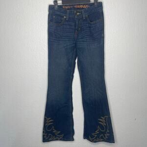 Cruel Denim Womens Jeans Size 26 Hannah Denim Blue Bootcut Embroidered